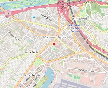 Map showing Chef JUN - Point Loma