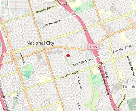 Map showing Crab Fever San Diego