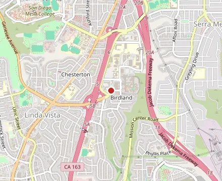 Map showing California Burritos