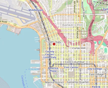 Map showing Parakeet Cafe - Little Italy