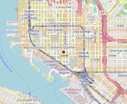 Map showing Zama San Diego