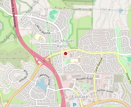 Map showing JCK Asia Kitchen & Bar