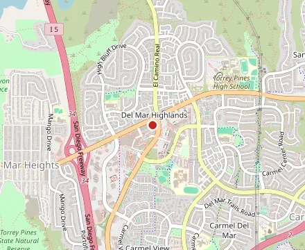 Map showing Nick's Del Mar