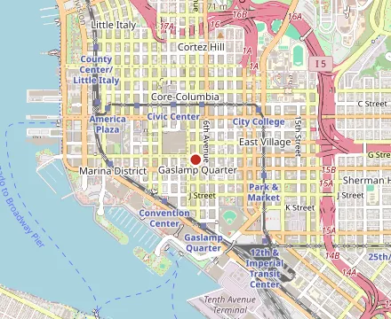 Map showing Greystone Prime Steakhouse & Seafood
