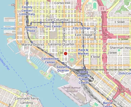 Map showing Water Grill