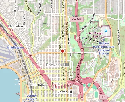 Map showing Mister A's
