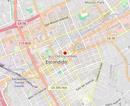 Map showing Best Pizza & Brew Escondido