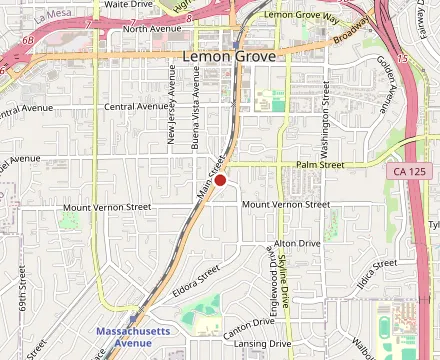 Map showing Coop's West Texas BBQ